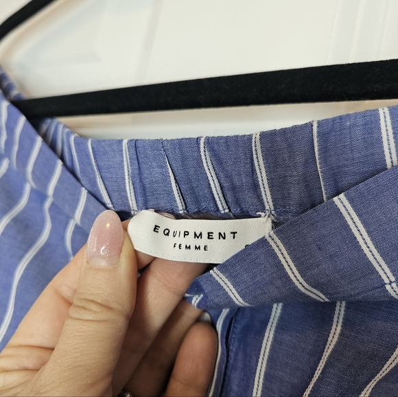 Equipment Femme Gretchen Off-the-shoulder Tunic Dress Shirtdress NWT S Small - Picture 6 of 9